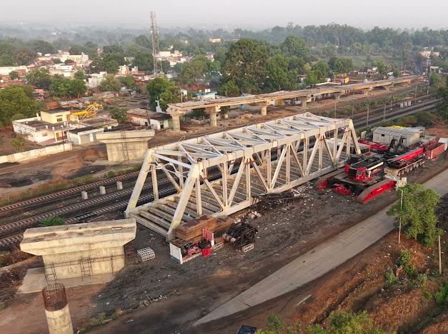 ROB construction at LC BK-66 Buhrar-Amlai, Bilaspur Division